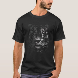 Tiger big cat predator monochrome tiger head T-Shirt