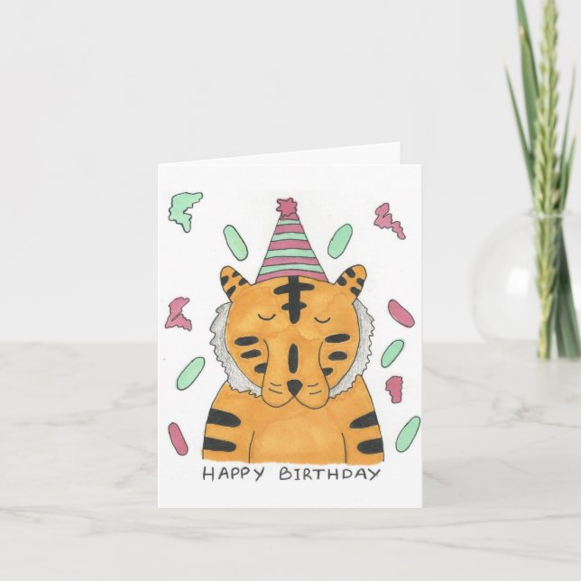 Tiger Birthday Card (Front)