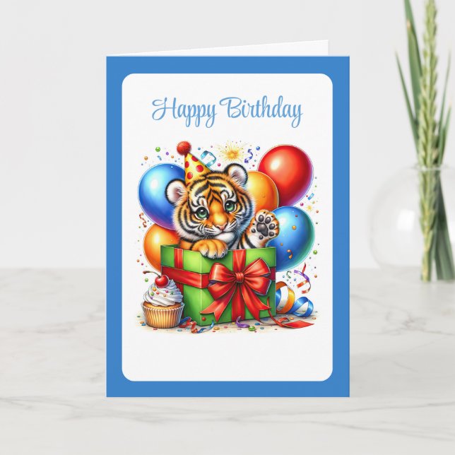 Tiger Birthday Card (Front)