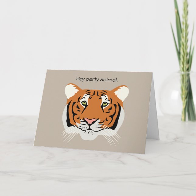 Tiger Birthday Card (Front)