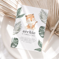 Tiger Birthday Invitation