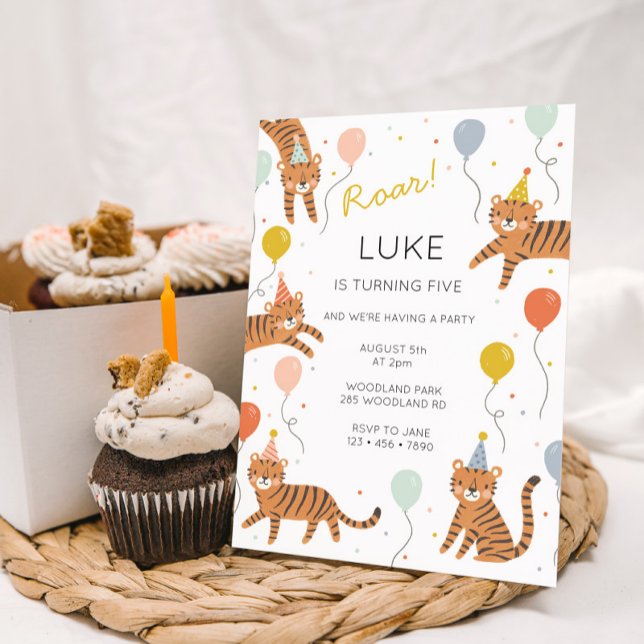 Tiger Birthday Party Invitation (Creator Uploaded)