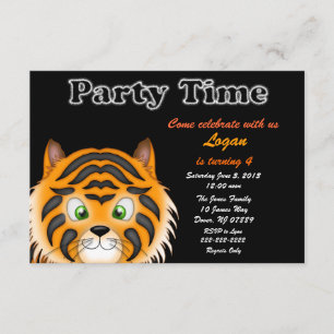 Tiger Birthday Party Invitation