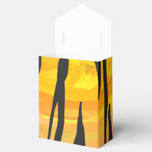 Tiger Black and Orange Print Favour Box