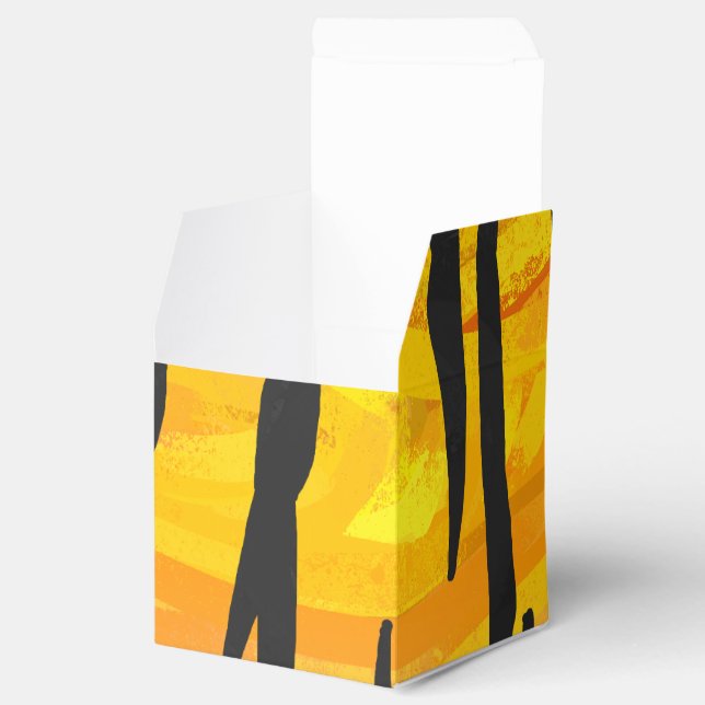 Tiger Black and Orange Print Favour Box (Opened)