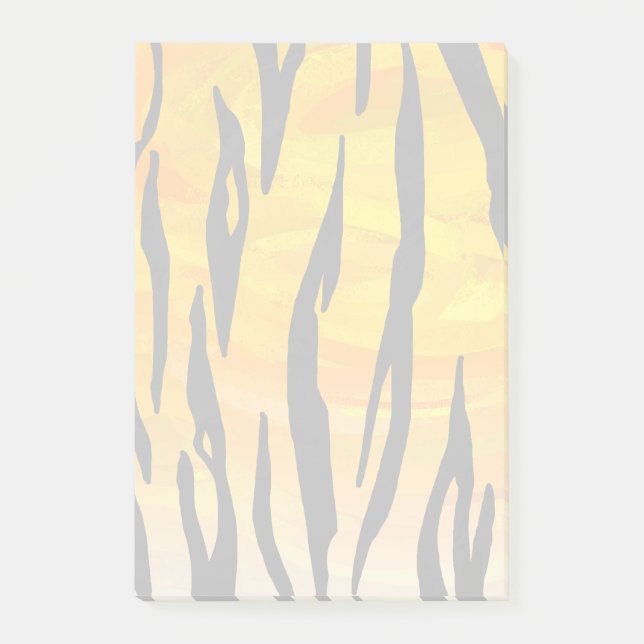 Tiger Black and Orange Print Post-it Notes (Front)