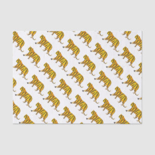 Tiger Black and Orange Print Tissue Paper