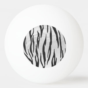 Tiger Black and White Print Ping Pong Ball