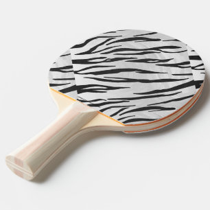 Tiger Black and White Print Ping Pong Paddle
