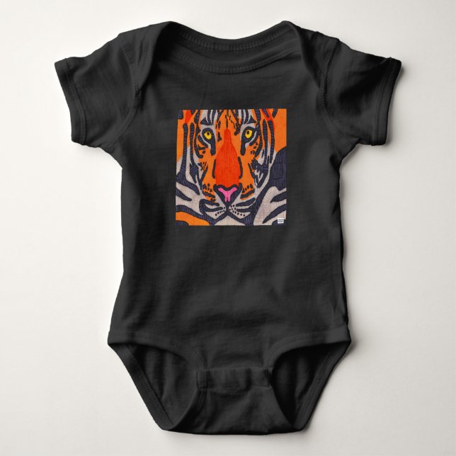 Tiger (black) - Baby Bodysuit (Front)