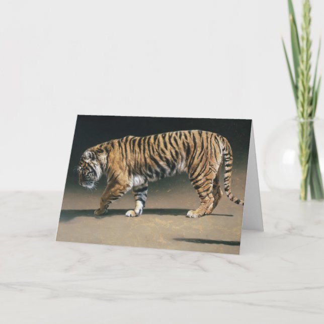 Tiger Blank Card by Andrew Denman (Front)