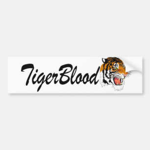 TIGER BLOOD BUMPER STICKER