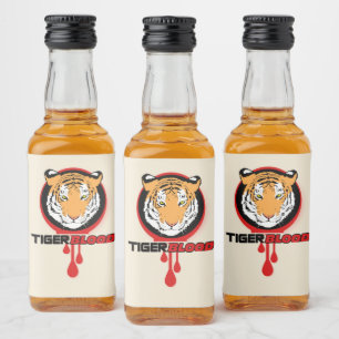 Tiger Blood Taste Liquor Bottle Label