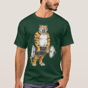 Tiger Bodybuilder Dumbbell Bodybuilding T-Shirt