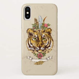 Tiger Boho Style Portrait Case-Mate iPhone Case
