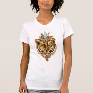 Tiger Boho Style Portrait T-Shirt