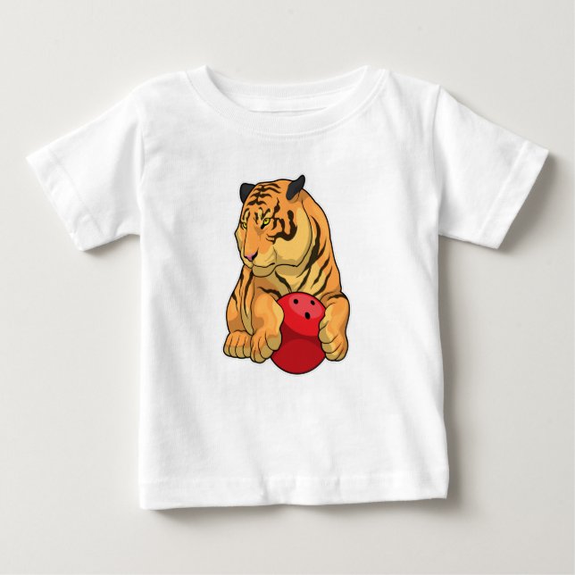 Tiger Bowling Bowling ball Baby T-Shirt (Front)