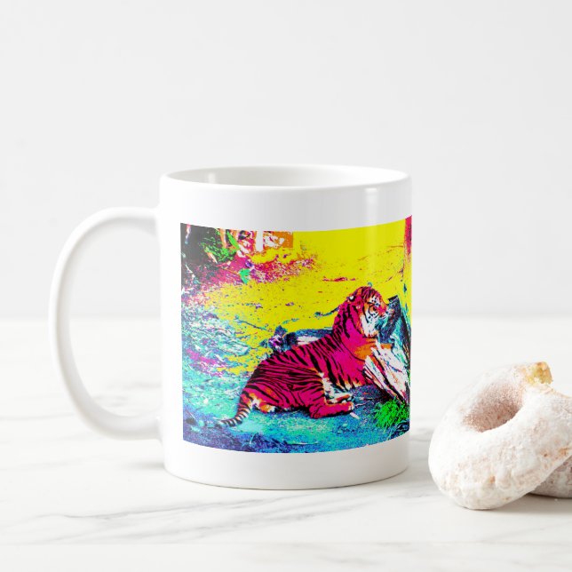 Tiger Bright Coffee Mug (With Donut)