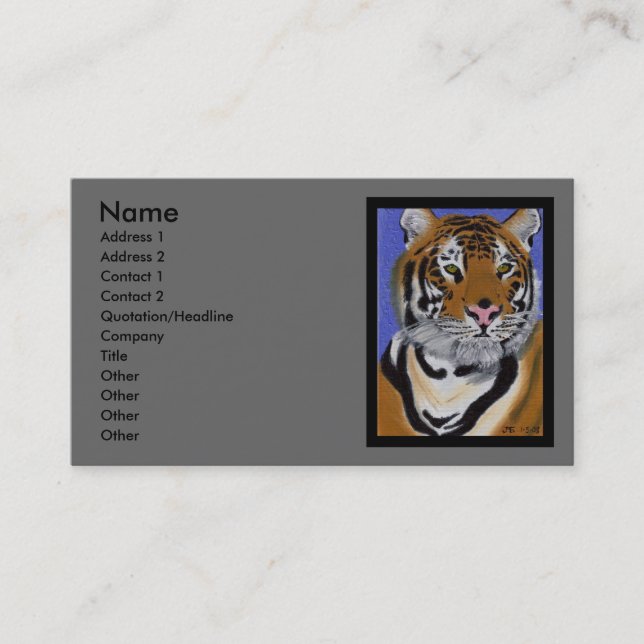 Tiger Business Card (Front)