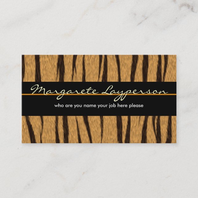 tiger business card (Front)