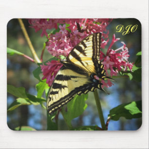 Tiger Butterfly on Lilacs Mouse Pad
