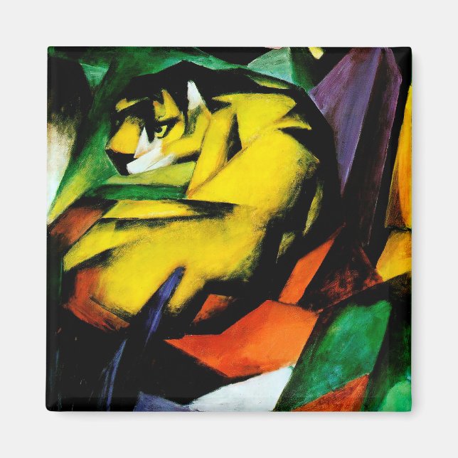 Tiger by Franz Marc Magnet (Front)