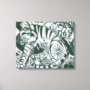 Tiger by Franz Marc, Vintage Expressionism Art Canvas Print