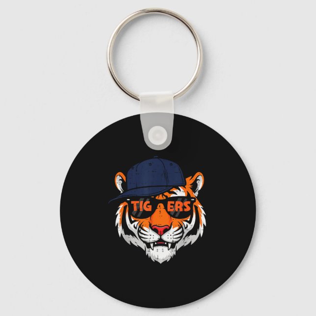 Tiger Cap Boys Youth Teen Kids Men Women Girls  Key Ring (Front)