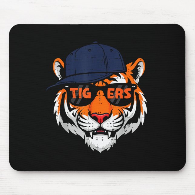 Tiger Cap Boys Youth Teen Kids Men Women Girls  Mouse Pad (Front)