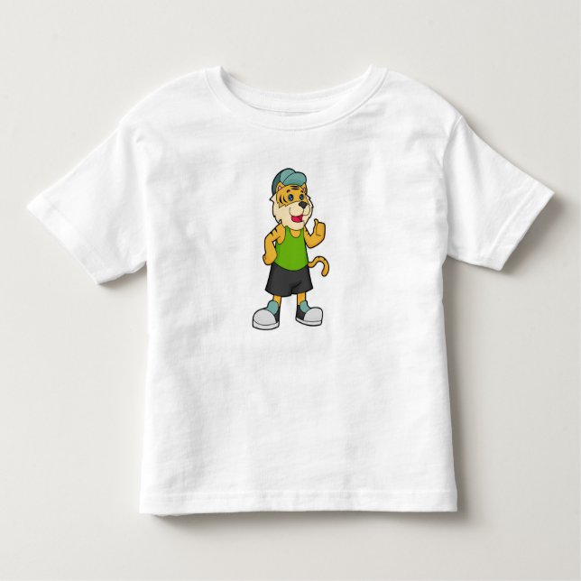 Tiger Cap Toddler T-Shirt (Front)