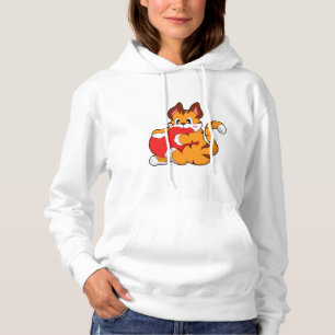 Tiger cat at Love with Heart.PNG Hoodie