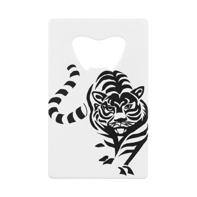 Tiger Cat Big Black White Stripes Prowl Walk (Front)