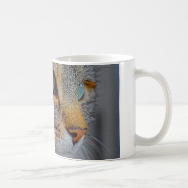 Tiger Cat Portrait Coffee Mug (Right)
