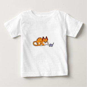 Tiger cat with Mouse Baby T-Shirt