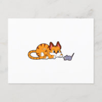 Tiger cat with Mouse