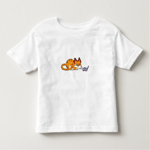 Tiger cat with Mouse Toddler T-Shirt