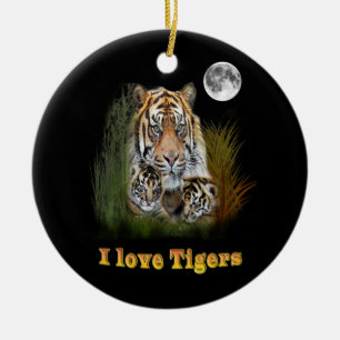 Tiger Ceramic Tree Decoration