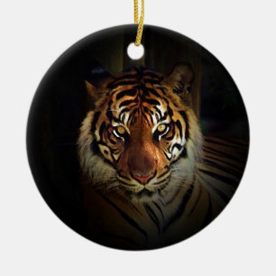 Tiger Ceramic Tree Decoration