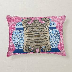 Tiger Chinoiserie Ginger Jar jars Doormat Mat Rug  Decorative Cushion