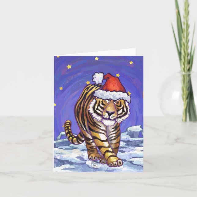 Tiger Christmas Holiday Card (Front)
