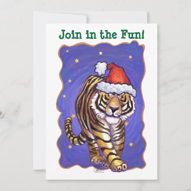 Tiger Christmas Invitation (Front)