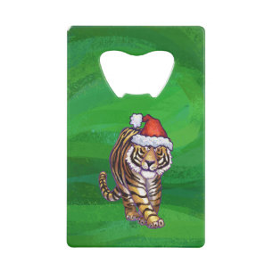 Tiger Christmas On Green