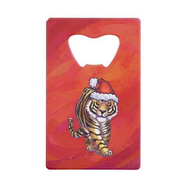 Tiger Christmas on Red (Front)