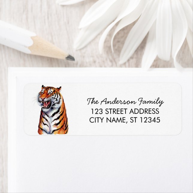 Tiger Christmas Return Address (Insitu)