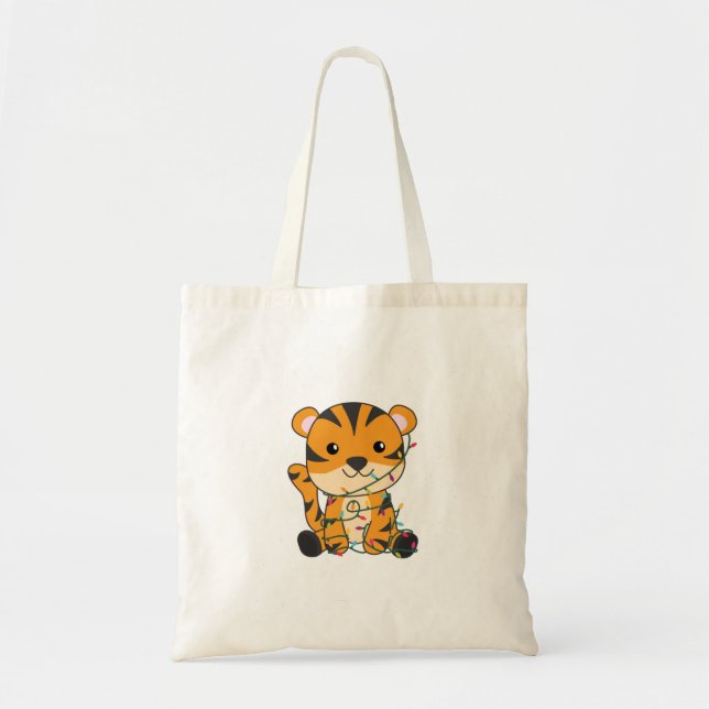 Tiger Christmas Snow Winter Animals Tiger Adult Cl Tote Bag (Front)