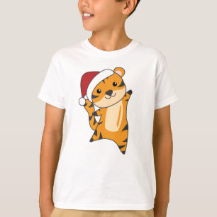 Tiger Christmas Snow Winter Animals Tiger T-Shirt