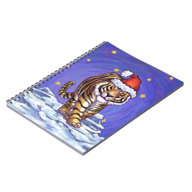 Tiger Christmas Spiral Notebook (Left Side)
