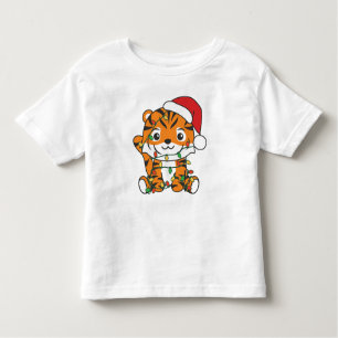 Tiger Christmas Winter Animals Holiday Tigers Toddler T-Shirt