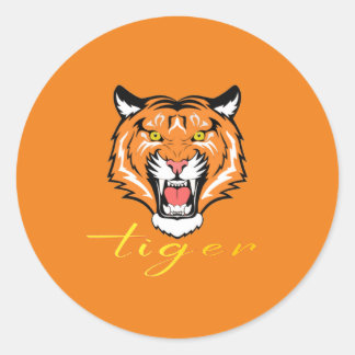 Tiger Classic Round Sticker