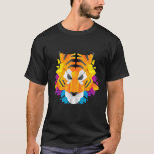 Tiger Colorful Tiger's Head Rainbow Angry Bangali  T-Shirt